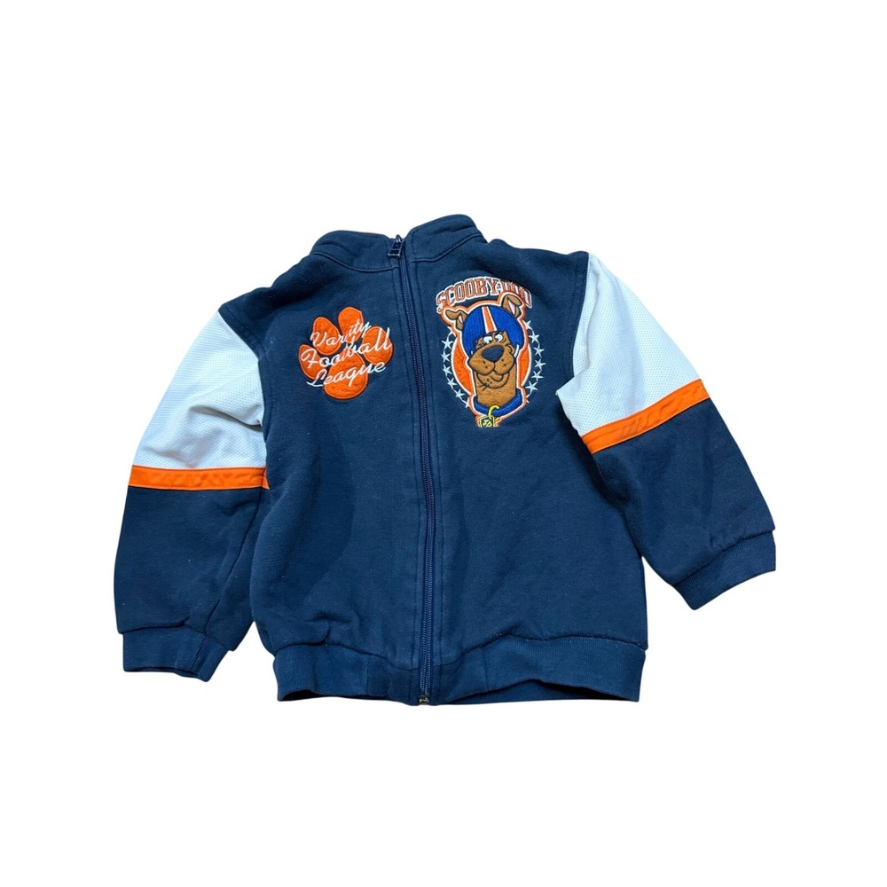 Vintage Scooby-Doo Hanna-Barbera Kids Varsity Football League Zip  Jacket 4T